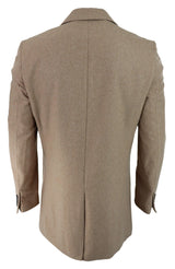 Abrigo largo clásico de tres cuartos de Cavani para hombre, color camel.