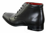 Botines Chelsea Rossellini Aldo para hombre con cordones, de piel, color marrón claro y negro, estilo casual elegante.