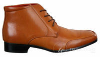 Botines Chelsea Rossellini Aldo para hombre con cordones, de piel, color marrón claro y negro, estilo casual elegante.