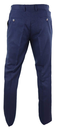Pantalones de hombre azul marino a rayas finas - Cavani Rosselli