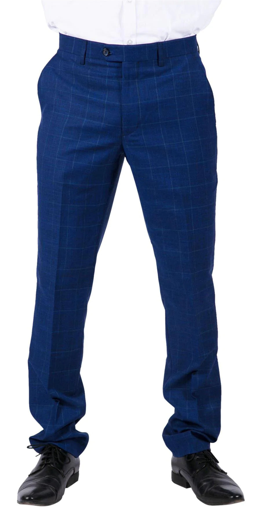 Rover - Pantalones de boda azules para hombre, estampado de cuadros tweed