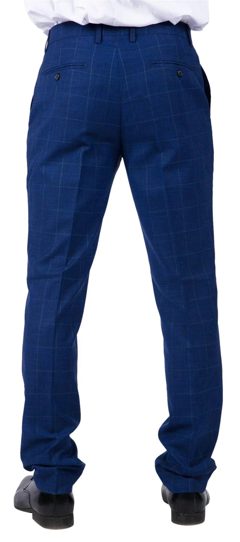 Rover - Pantalones de boda azules para hombre, estampado de cuadros tweed