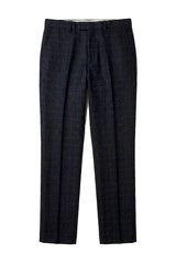 Ryan - Pantalones de tweed azul marino a cuadros para hombre