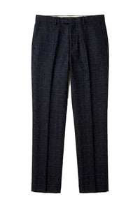 Ryan - Pantalones de tweed azul marino a cuadros para hombre