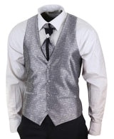 Traje de hombre de 4 piezas con solapa tipo chal - Negro/Plata