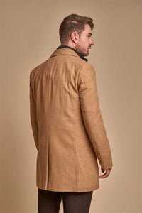 Sanford - Abrigo de hombre de mezcla de lana color camel