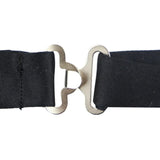 Pajarita negra de satén con clip para camisa de esmoquin unisex para hombre y niño