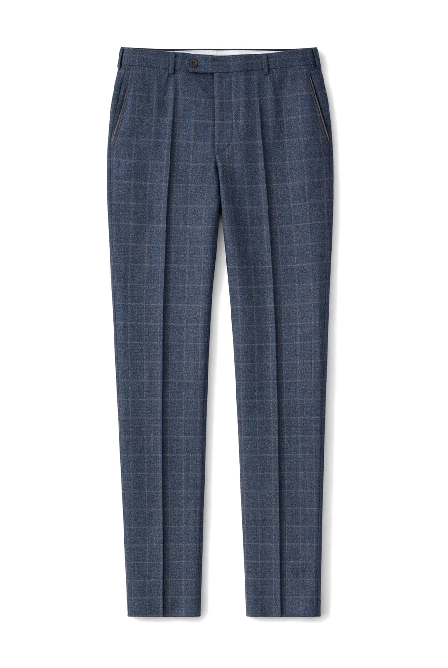Reseña de los pantalones de tweed azul a cuadros para hombre de Scott:
