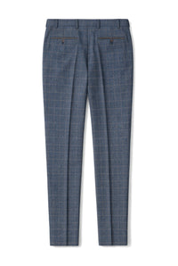 Reseña de los pantalones de tweed azul a cuadros para hombre de Scott: