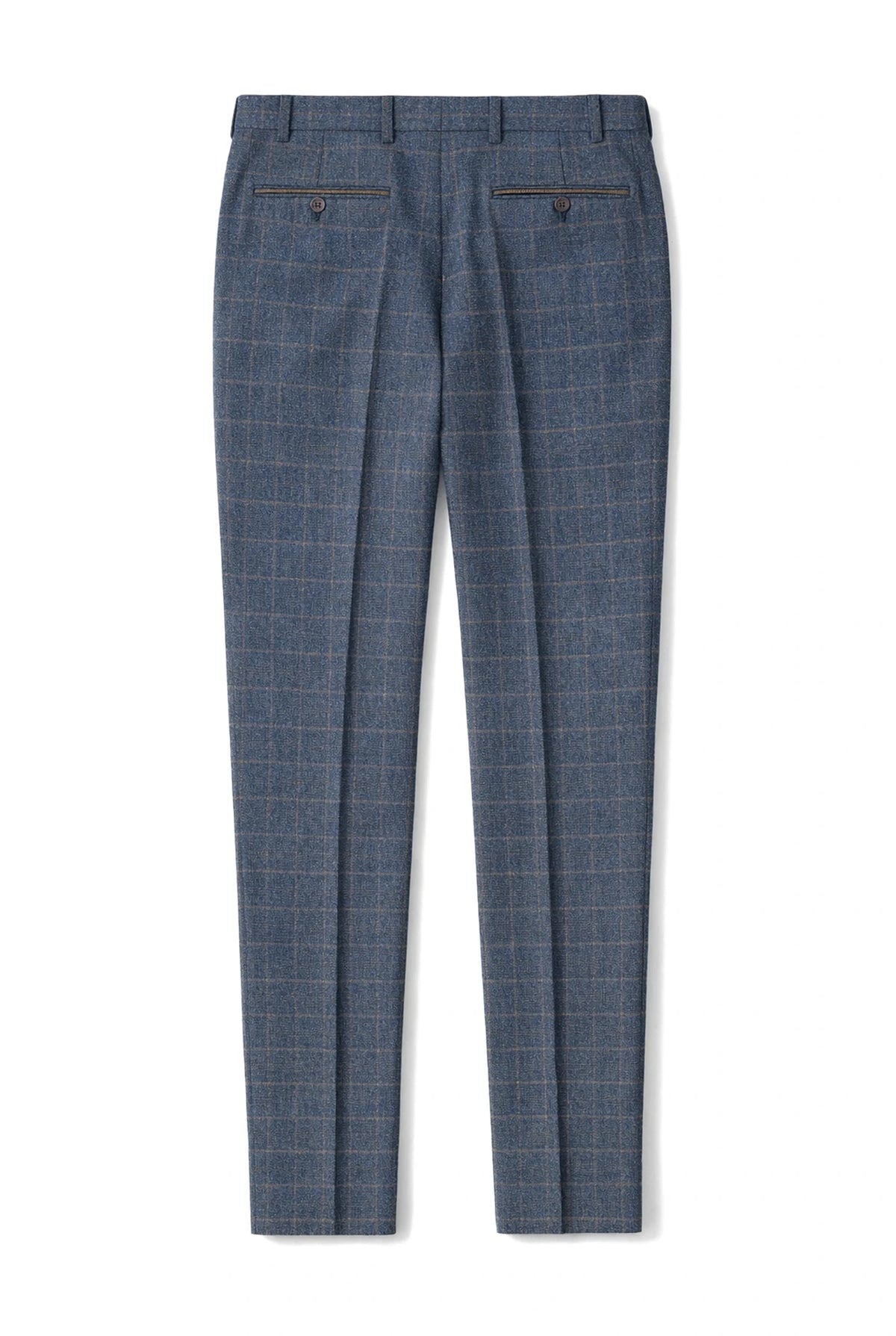 Reseña de los pantalones de tweed azul a cuadros para hombre de Scott: