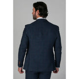Scott - Blazer de tweed azul a cuadros para hombre