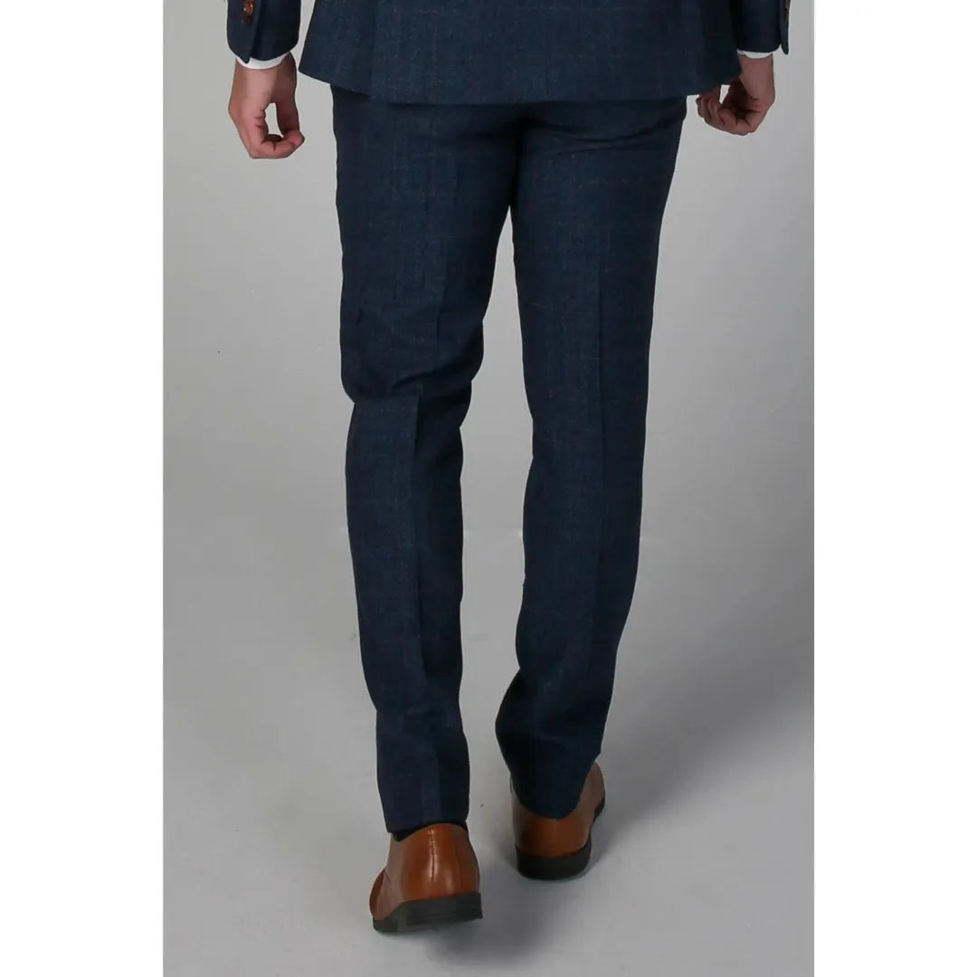 Reseña de los pantalones de tweed azul a cuadros para hombre de Scott: