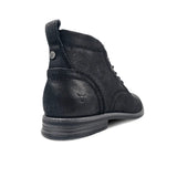 Sebastian - Botas de desierto de cuero negro con cordones para hombre