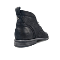 Sebastian - Botas de desierto de cuero negro con cordones para hombre