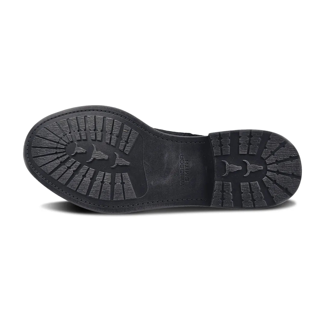 Sebastian - Botas de desierto de cuero negro con cordones para hombre