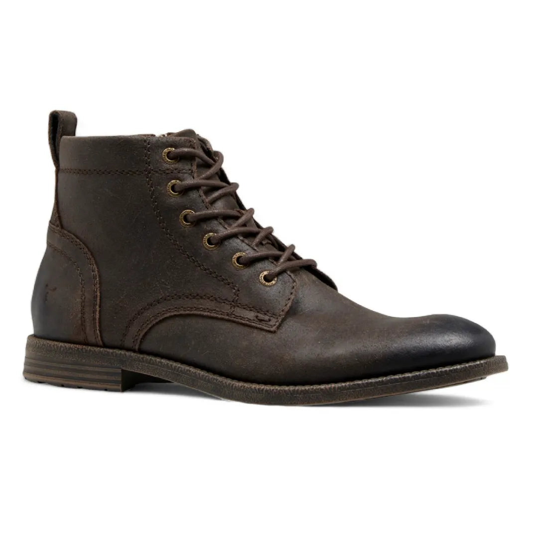 Sebastian - Botas de desierto de cuero marrón con cordones para hombre