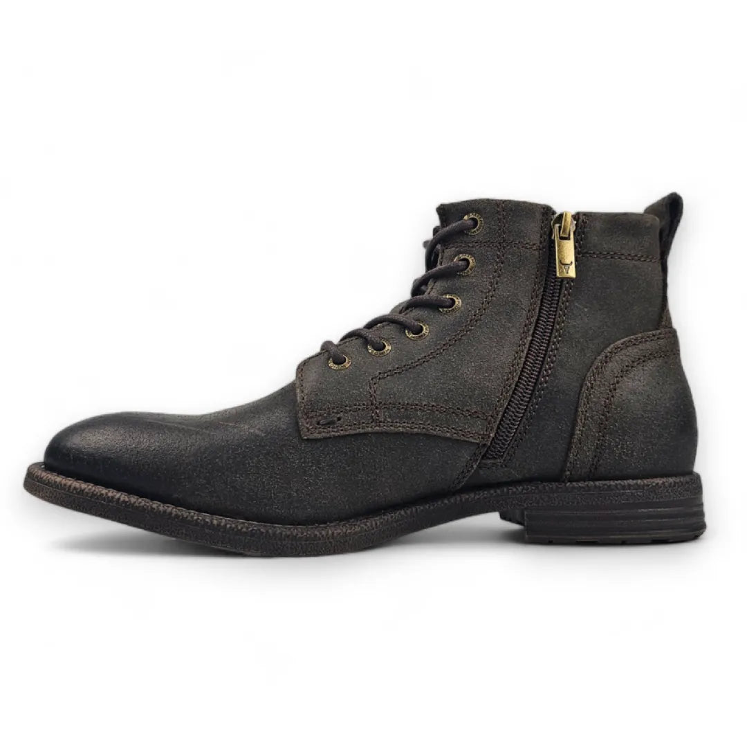 Sebastian - Botas de desierto de cuero marrón con cordones para hombre