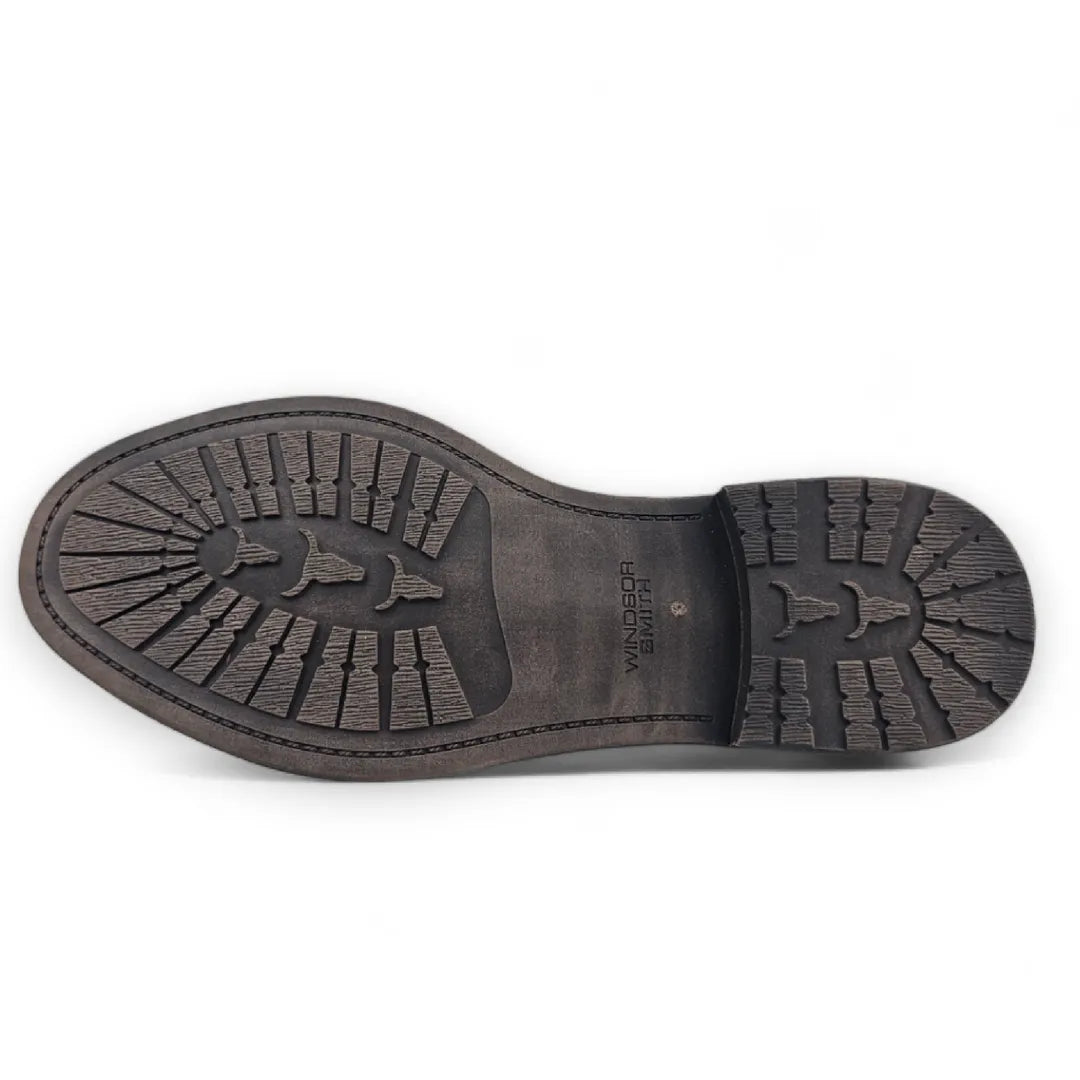 Sebastian - Botas de desierto de cuero marrón con cordones para hombre