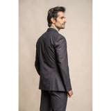 Seeba - Blazer clásico de carbón para hombre