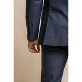 Seeba - Blazer clásico azul marino para hombre