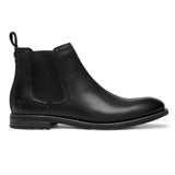 Sergio - Botas Chelsea de cuero negras sin cordones para hombre