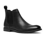 Sergio - Botas Chelsea de cuero negras sin cordones para hombre
