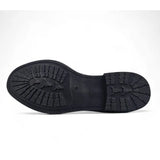 Sergio - Botas Chelsea de cuero negras sin cordones para hombre