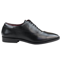 Zapatos Derby de cuero auténtico con cordones para hombre, elegantes, formales, clásicos, negros.