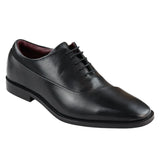Zapatos Derby de cuero auténtico con cordones para hombre, elegantes, formales, clásicos, negros.
