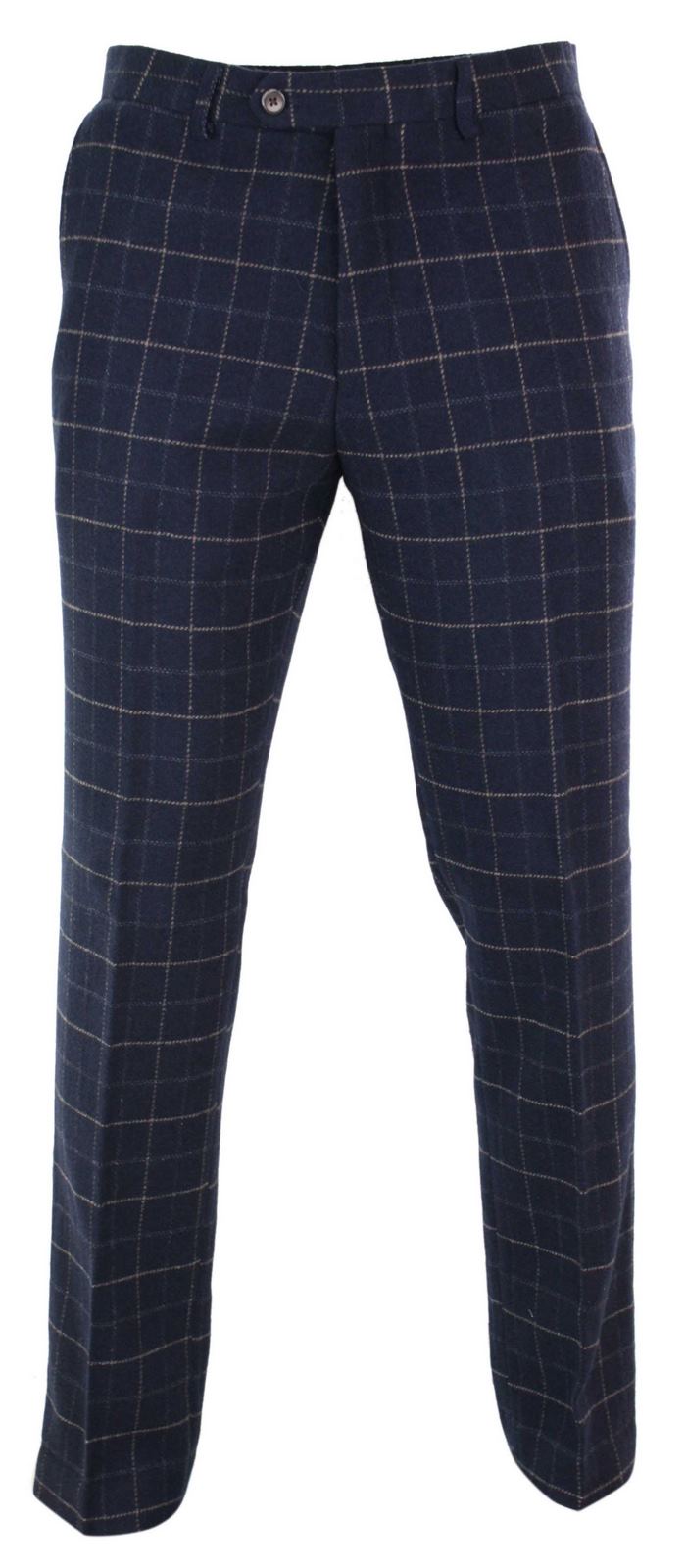 Cavani Shelby - Pantalones clásicos de tweed a cuadros estilo Peaky Blinders para hombre