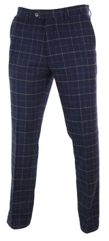 Cavani Shelby - Pantalones clásicos de tweed a cuadros estilo Peaky Blinders para hombre