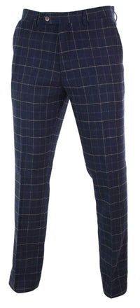 Cavani Shelby - Pantalones clásicos de tweed a cuadros estilo Peaky Blinders para hombre
