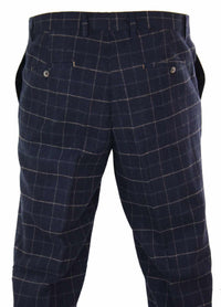 Cavani Shelby - Pantalones clásicos de tweed a cuadros estilo Peaky Blinders para hombre