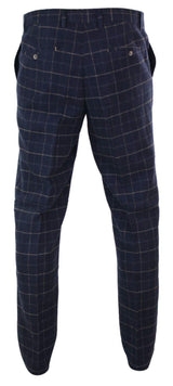 Cavani Shelby - Pantalones clásicos de tweed a cuadros estilo Peaky Blinders para hombre