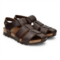 Stanley C1 - Sandalias de cuero impermeables color marrón corteza para hombre