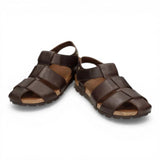 Stanley C1 - Sandalias de cuero impermeables color marrón corteza para hombre