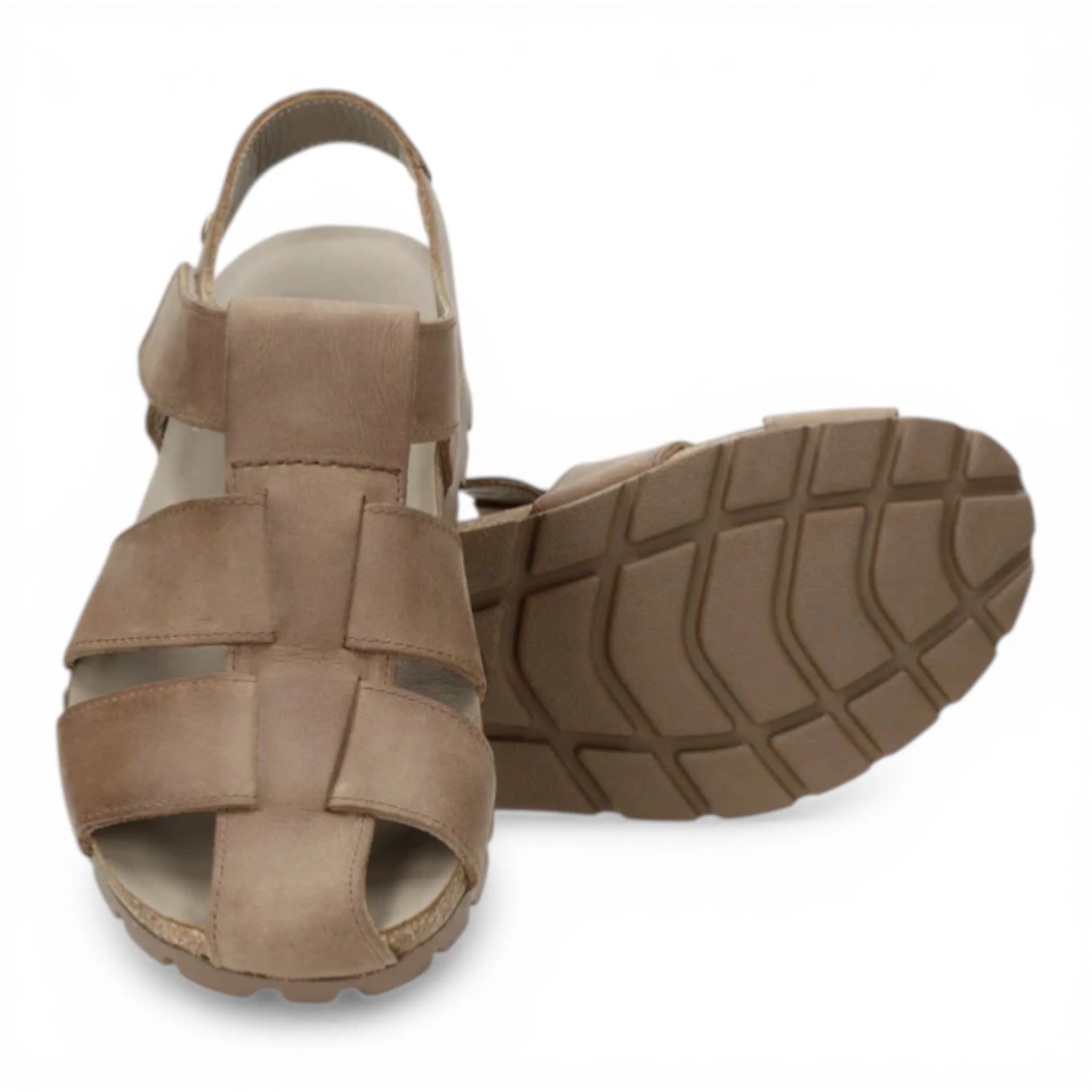 Sandalias Stanley C8 para hombre, impermeables, de piel color topo.