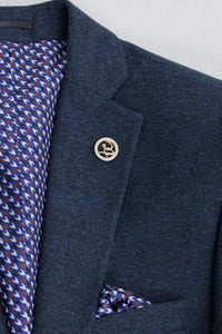 Traje de lana azul marino para hombre estilo Peaky Blinders