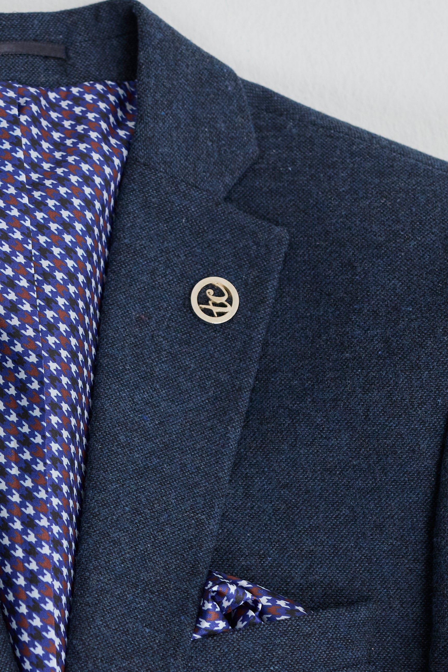 Traje de lana azul marino para hombre estilo Peaky Blinders