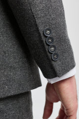 Traje de hombre de lana gris estilo Peaky Blinders de los años 20