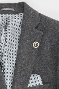 Traje de hombre de lana gris estilo Peaky Blinders de los años 20