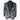 STZ64-65 - Blazer de terciopelo con estampado floral Paisley para hombre, color plata y negro.