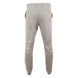 Sandon - Pantalones de hombre color crema con estampado de trama cruzada
