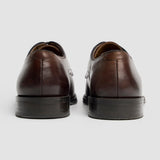Zapatos Derby clásicos de cuero marrón chocolate para hombre de Taylor