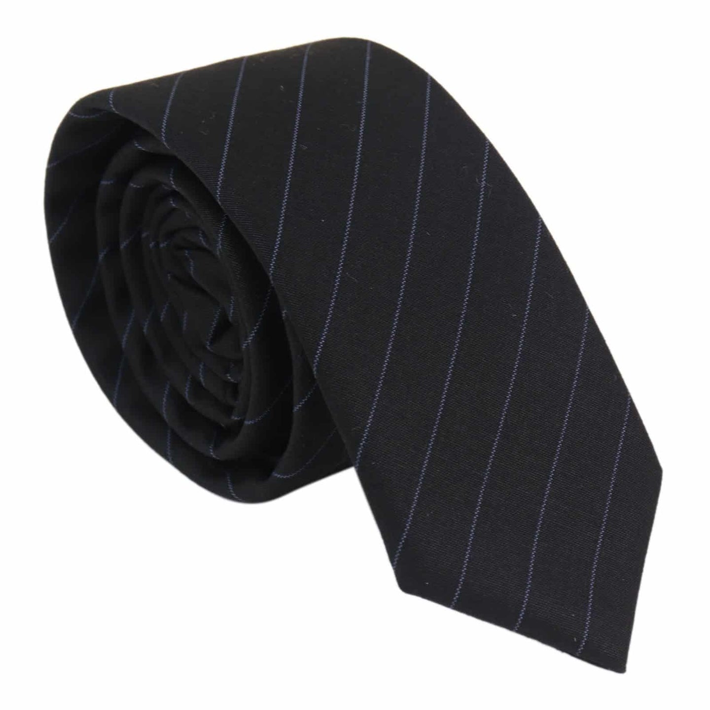 Conjunto de corbata y pañuelo para hombre - Rayas negras STZ42, Talla única