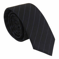 Conjunto de corbata y pañuelo para hombre - Rayas negras STZ42, Talla única