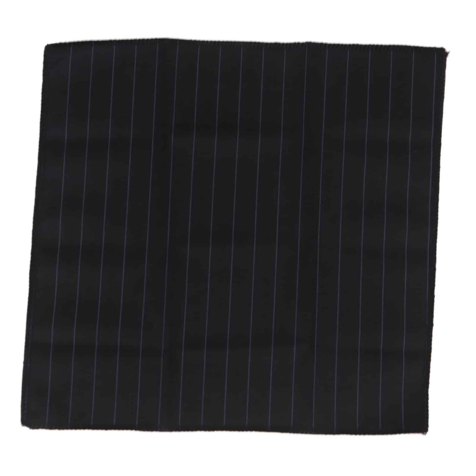 Conjunto de corbata y pañuelo para hombre - Rayas negras STZ42, Talla única