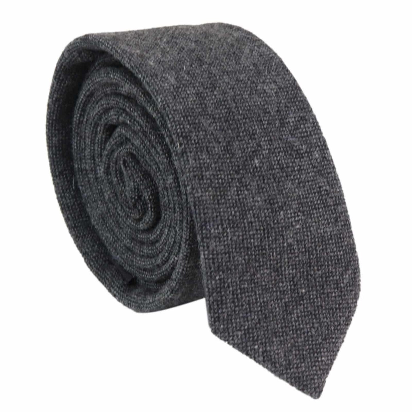 Conjunto de corbata y pañuelo para hombre - Tweed gris STZ23, talla única