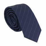 Conjunto de corbata y pañuelo para hombre - Rayas azul marino STZ41, Talla única