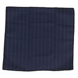 Conjunto de corbata y pañuelo para hombre - Rayas azul marino STZ41, Talla única